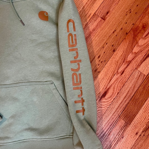 Carhartt Women’s Hoodie Light Green Medium - Picture 5 of 6